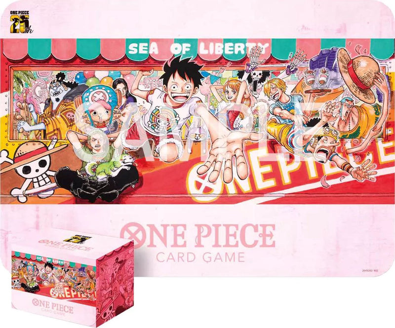 Bandai Namco Bandai One Piece TCG 25th Anniversary Playmat Card Case Set (Varios) Nuevo