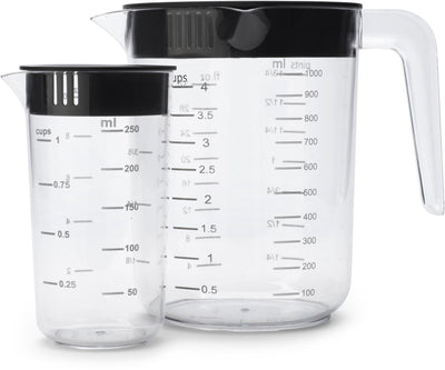 Brabantia tasty+ maatbeker set 2-delig - dark grey