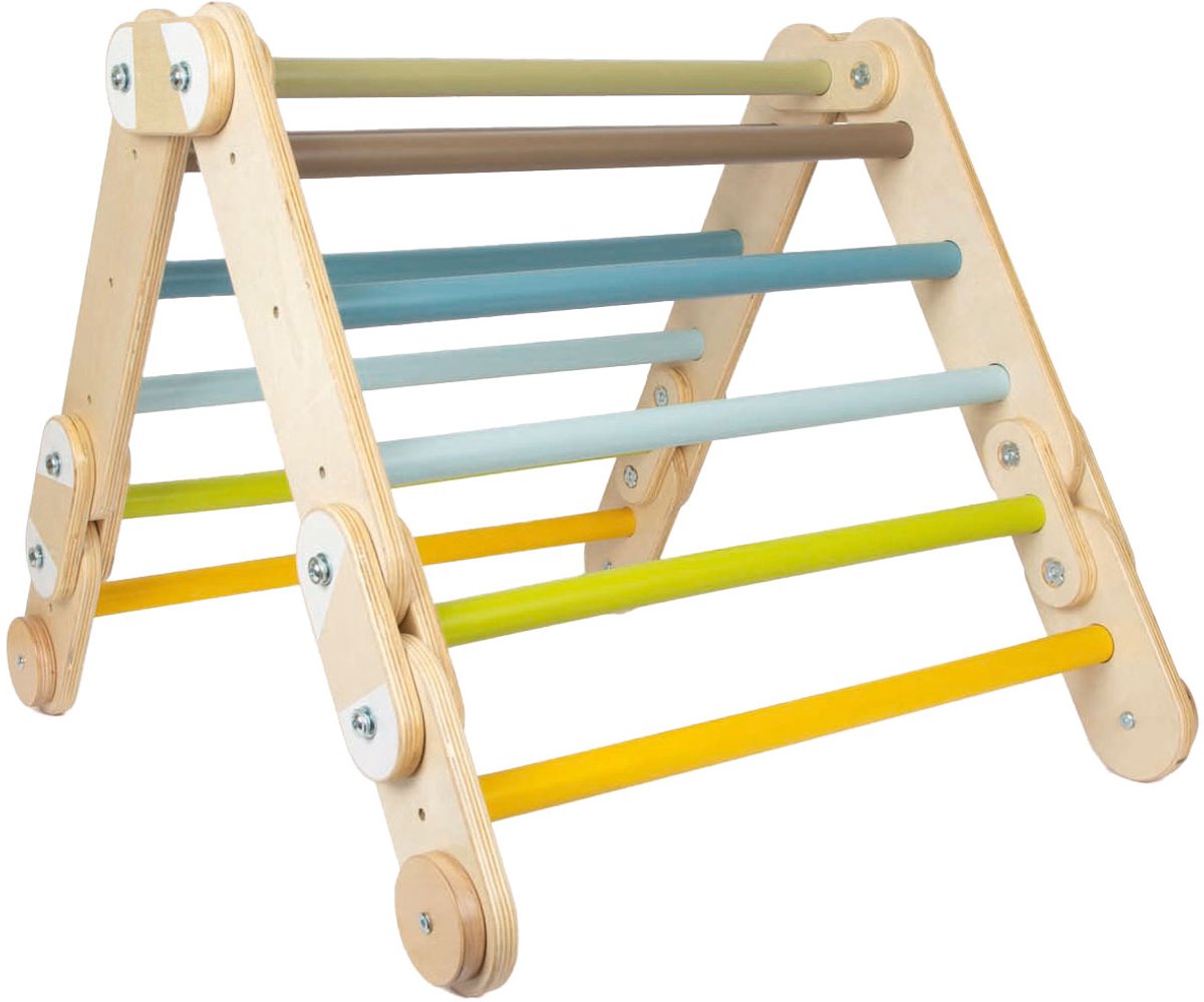 Piccolo piede in legno Klimrek 2in1 Triangolo e Avventura del rack da parete