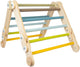 Piccolo piede in legno Klimrek 2in1 Triangolo e Avventura del rack da parete