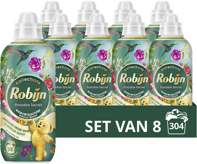 Robijn - fabric softener - paradise secret - 8 bottles - 304 washes - value pack