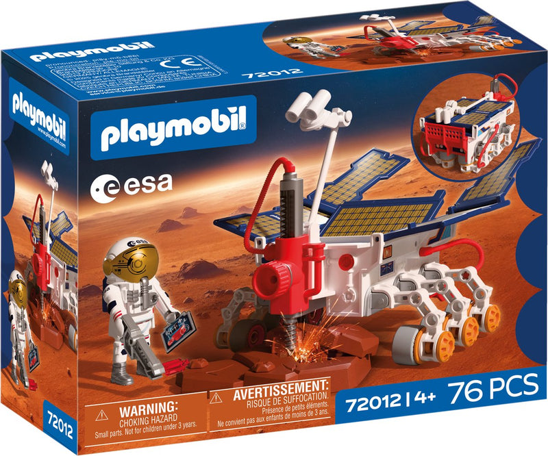Playmobil Space Esa Mars Exploration Rover | astronauta - rover mobile con pannelli solari perforati | set di giocattoli spaziali di alta qualità per bambini dai 4 anni in su | 72012