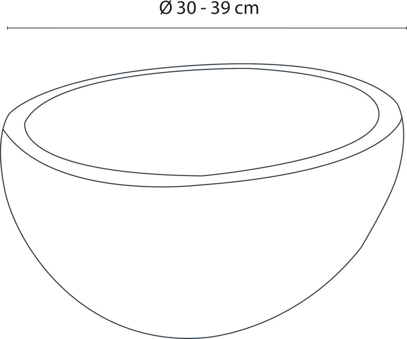Differnz nusa waskom - riviersteen - ã˜ 30-39 cm