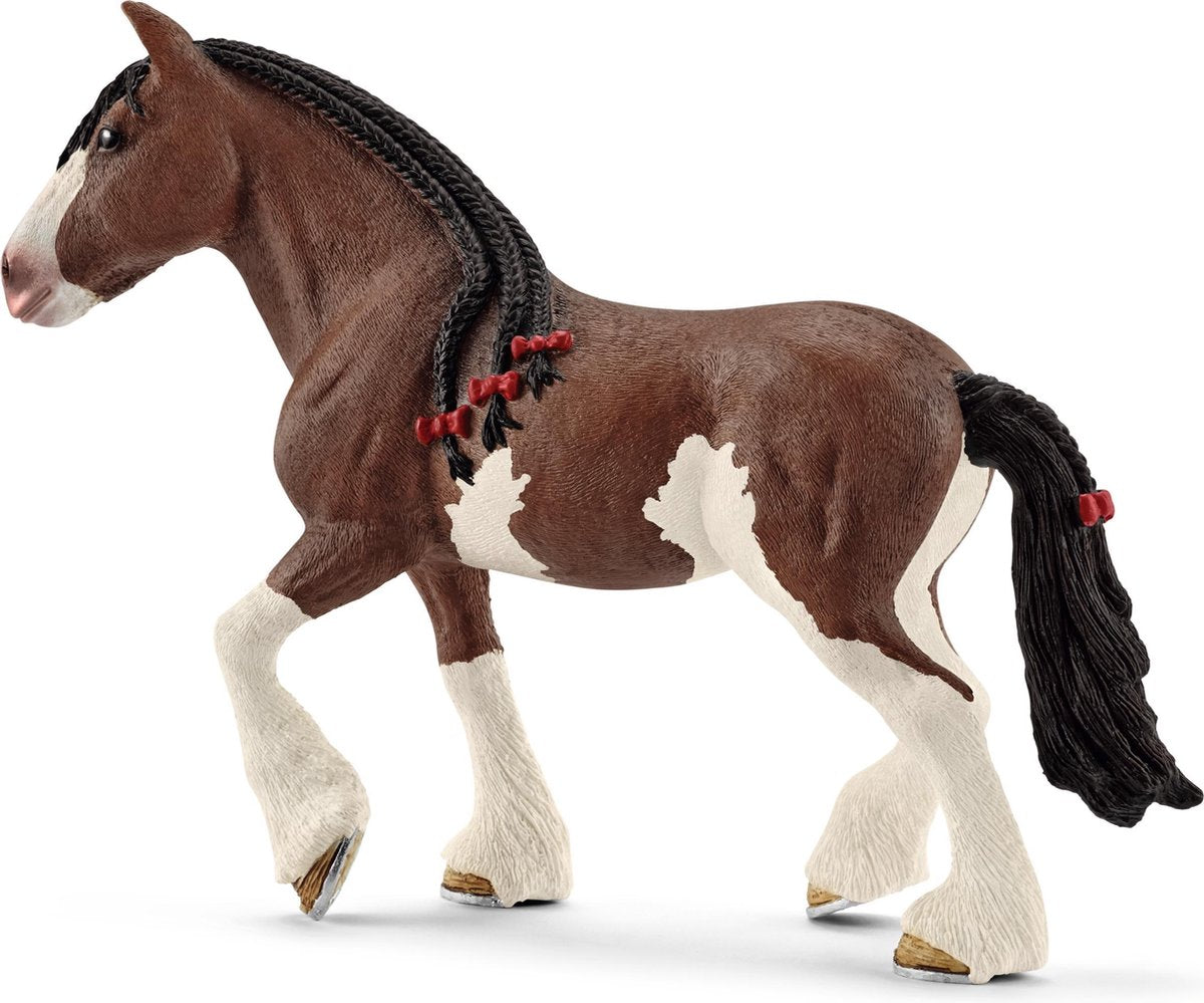 Mondo della fattoria Schleich - cavalla Clydesdale - personaggio da gioco - giocattoli per bambini e bambine - da 3 a 8 anni - 13809