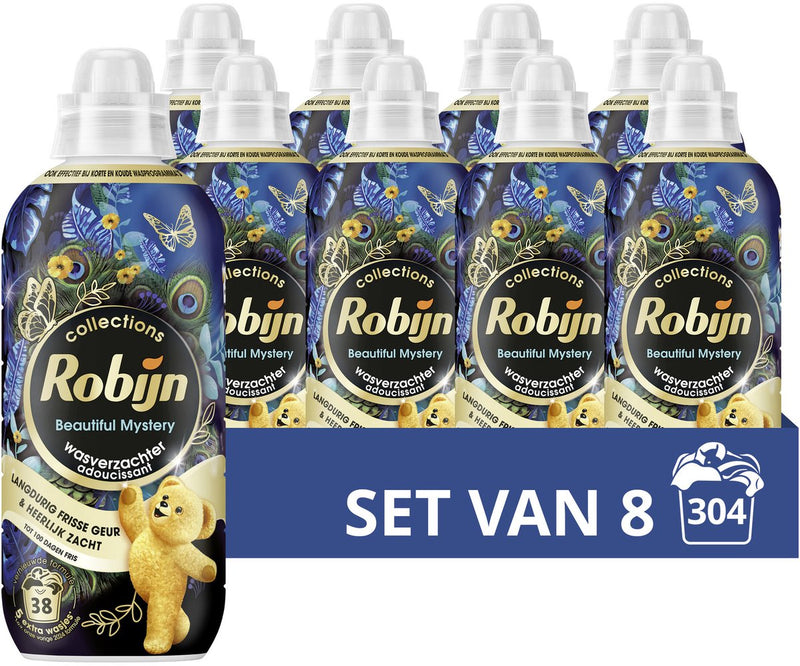Robijn - ammorbidente - bellissimo mistero - 8 bottiglie - 304 lavaggi - confezione risparmio