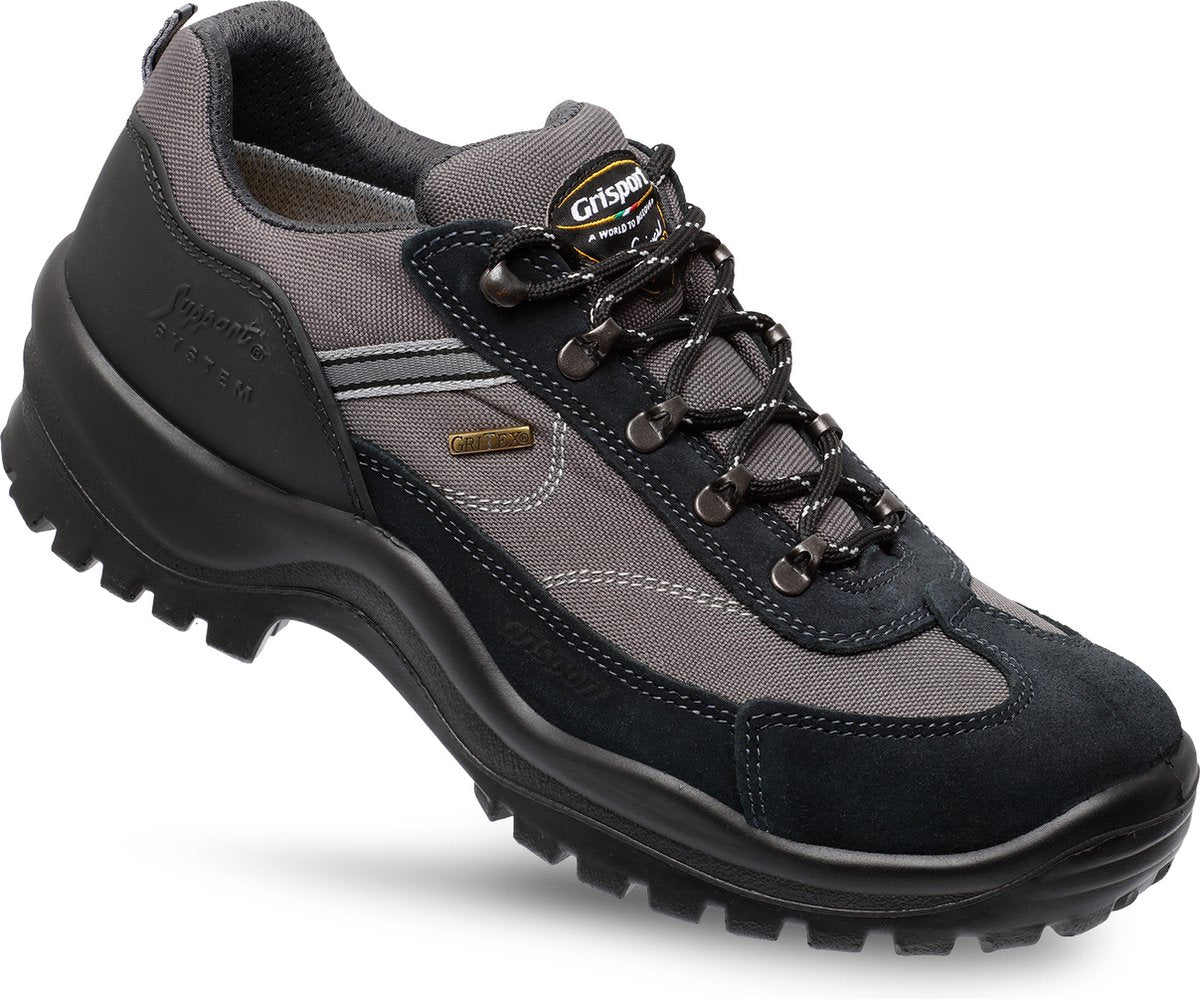 Grisport torino low wandelschoenen unisex - grey black - maat 42