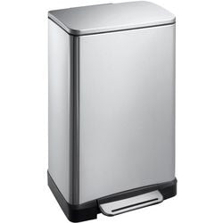 Eko cubo de basura con pedal 31700981 acero inoxidable (acero inoxidable) plata