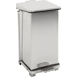 Cubo de basura con pedal en forma de V 31058105 acero inoxidable (acero inoxidable) plateado
