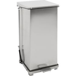 Papelera con pedal V-part 31058129 acero inoxidable (acero inoxidable) plata