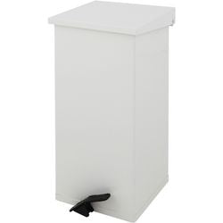 Papelera con pedal Dutchdesign 31004522 aluminio con recubrimiento en polvo blanco