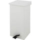 Papelera con pedal Dutchdesign 31004522 aluminio con recubrimiento en polvo blanco