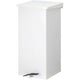 Papelera con pedal Dutchdesign 31004577 aluminio con recubrimiento en polvo blanco