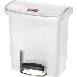 Pattumiera a pedale Rubbermaid 76223989 polietilene bianco