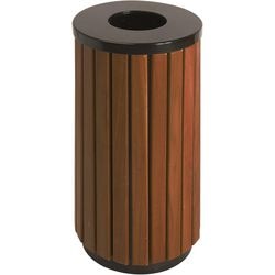 Cubo de basura con pieza en V 31010578 acero marrón