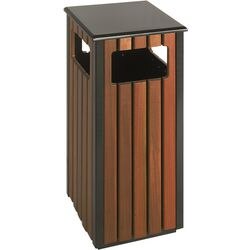 Cubo de basura con pieza en V 31010974 acero marrón