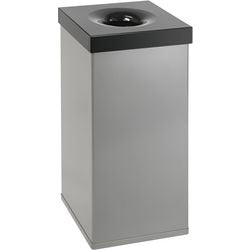 Papelera Dutchdesign 31002443 aluminio con recubrimiento en polvo gris