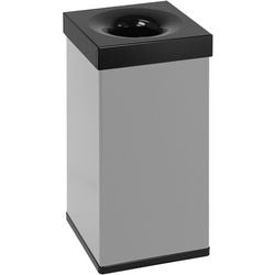 Papelera Dutchdesign 31003976 aluminio con recubrimiento en polvo gris