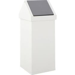 Papelera Dutchdesign 31004737 aluminio con recubrimiento en polvo blanco