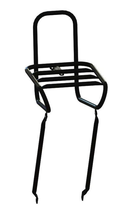Steco soporte delantero liso 25cm perno de corona negro mate