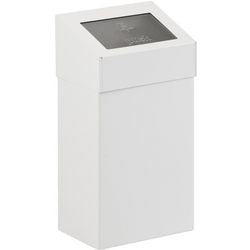Papelera Dutchdesign 31021826 aluminio con recubrimiento en polvo blanco