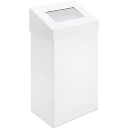 Papelera Dutchdesign 31021833 aluminio con recubrimiento en polvo blanco