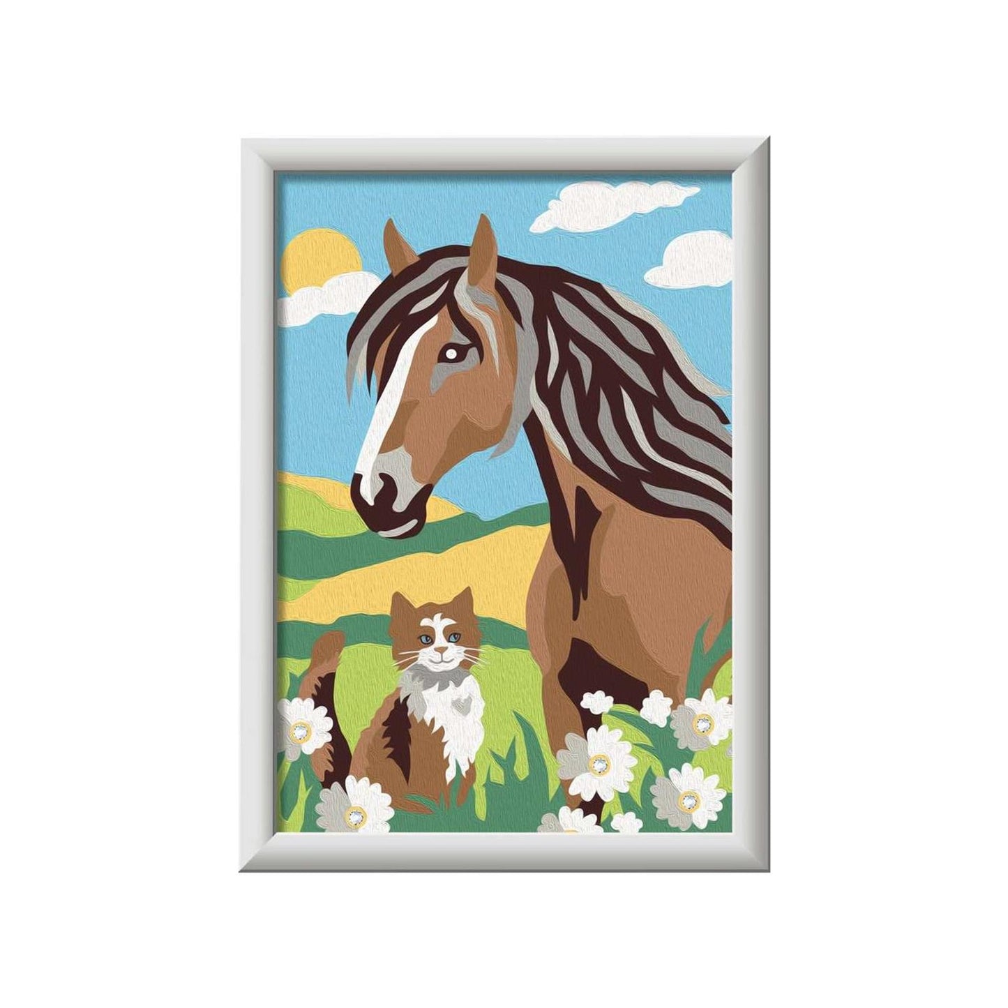 Ravensburger creart dipingi per numero: cavallo e gattino