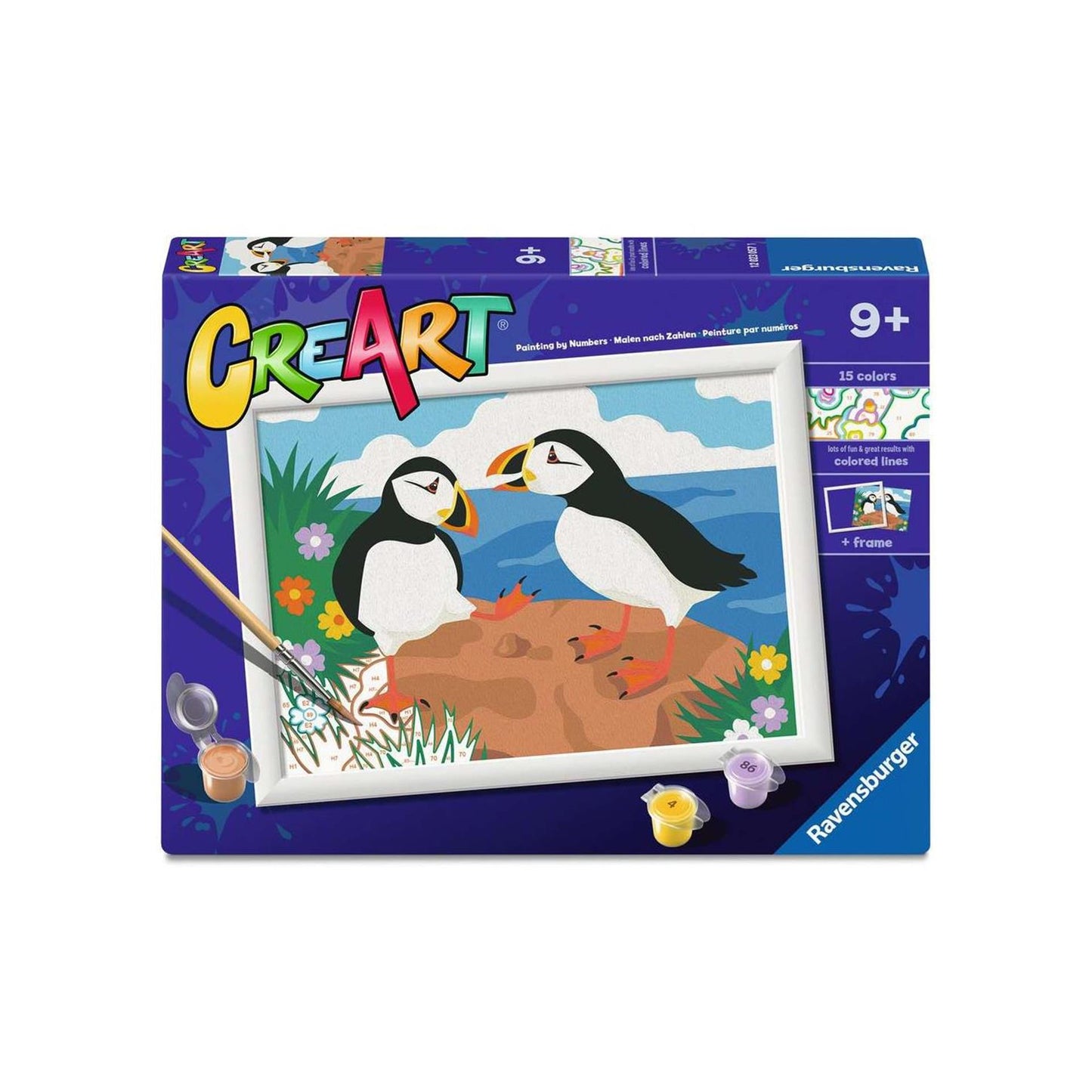Ravensburger creart dipinge con i numeri - sommozzatori di pappagalli