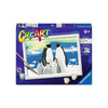 Ravensburger creart dipingi con i numeri - famiglia di pinguini