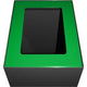 V-part deksel 31191215 gegalvaniseerd staal, gepoedercoat groen
