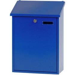 Buzón con pieza en V 31024940 acero galvanizado azul