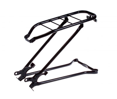Portaequipaje Steco 28 tour con soporte plegable negro mate