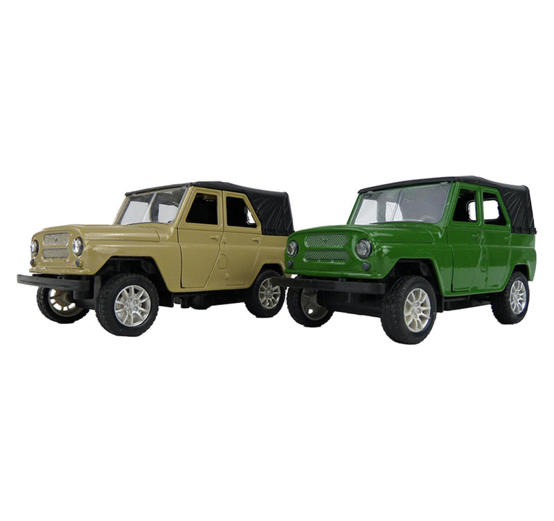 Aro jeep fricción verde o beige 1:32 b.light