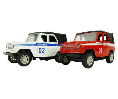 Aro jeep rood of wit frictie 1:32 z. licht