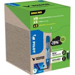 Rotulador para pizarra blanca piloto azul 2,3 mm verde pack