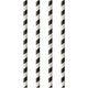 Cannucce di carta Papstar rigate nere e bianche diametro 6 mm