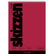 Blocco schizzi marrone 17 x 24 cm rosso