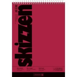 Blocco schizzi marrone 17 x 24 cm rosso