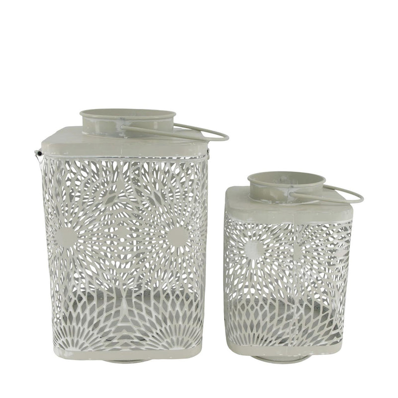 Dijk Natural Collection Lanterna in metallo grigio set a 2