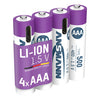 Batilías recargables USB AAA con cable de carga