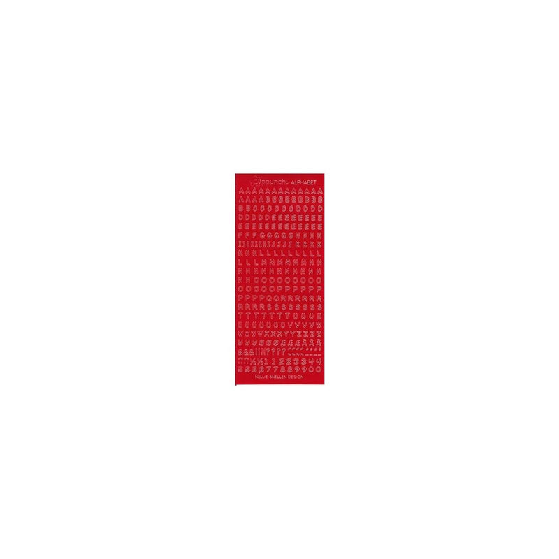 Nellie's choice • stickers alphabet dark red 10pieces