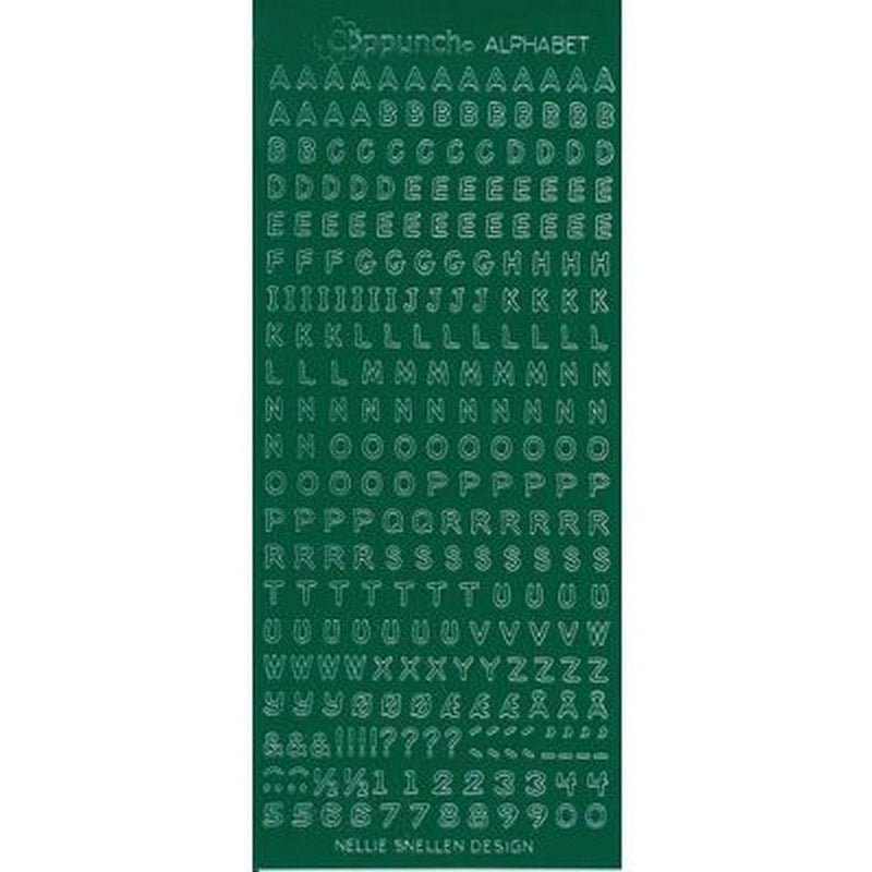Nellie's choice • stickers alphabet dark green 10pieces