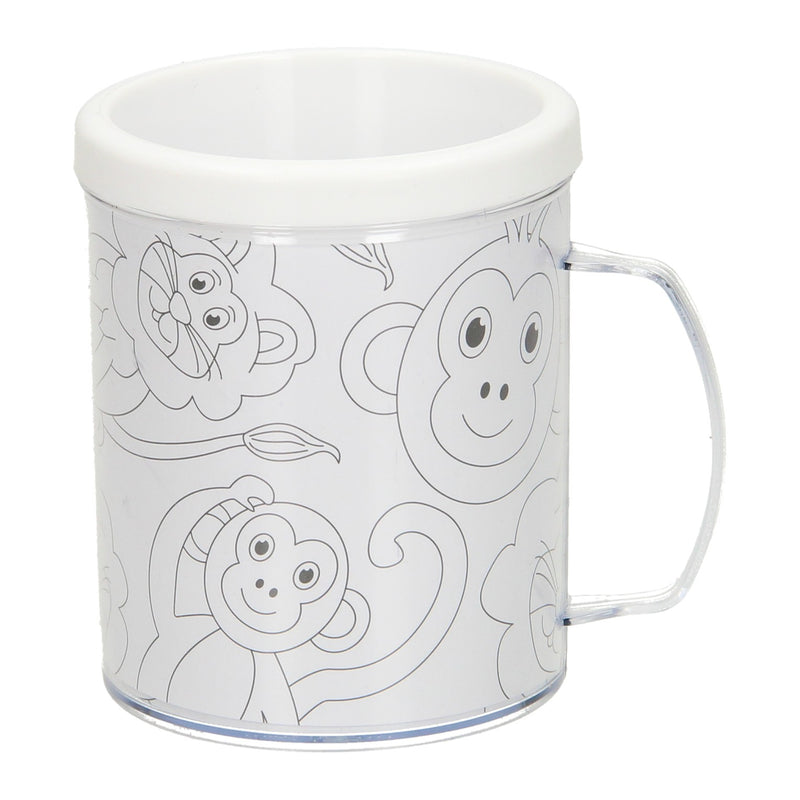 Kleur je eigen beker dieren 250 ml | 36 stuks