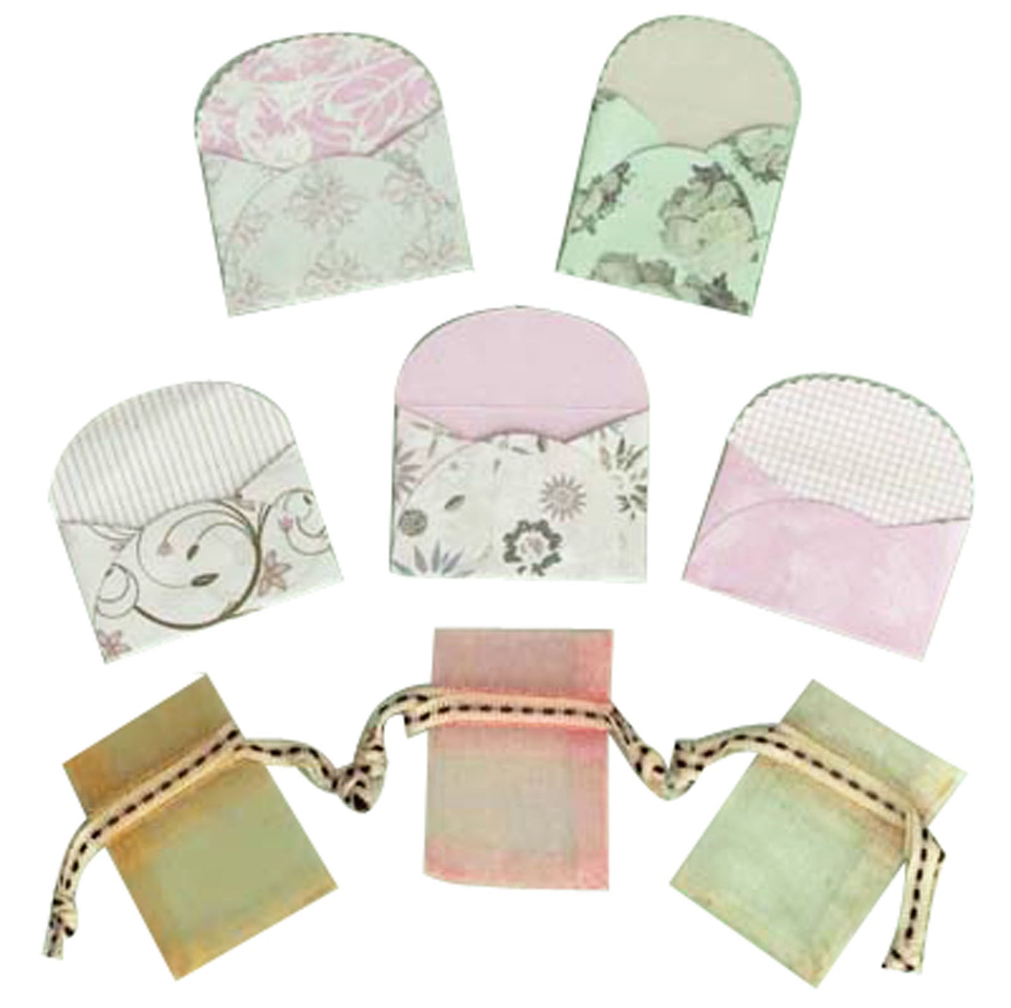 Vaessen creative • mini sobres x5 + mini bolsas de organza x3 boda