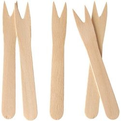 Tenedores papstar madera 8,5 cm marrón