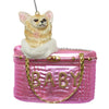 Decoris colgante navideño perro cristal 10x5cm