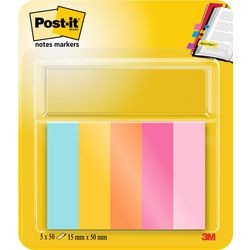 Post-it indexen 670-5-bea blauw, oranje, roze, geel papier