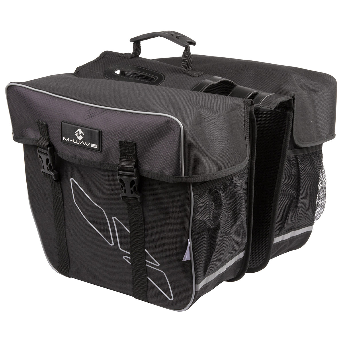 Sacca a doppia bicicletta M-wave Amsterdam 30l nero grigio