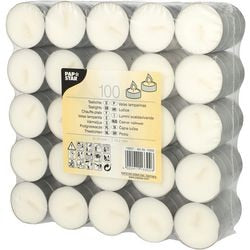 Candele Papstar 3,7 x 1,4 cm, durata circa 4 ore, bianche