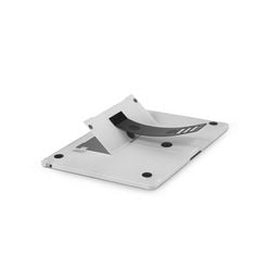 Soporte para portátil plateado