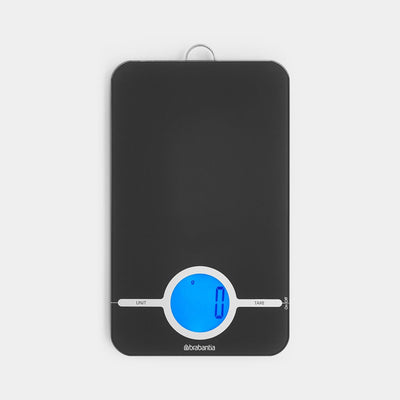 Brabantia tasty+ keukenweegschaal digitaal - op batterijen - dark grey
